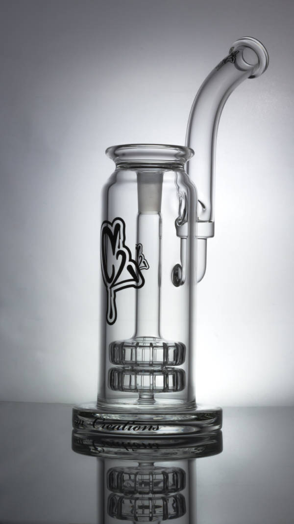 BRB2 Double Shower Head Dabbing Rig - C2 Custom Creations Glass