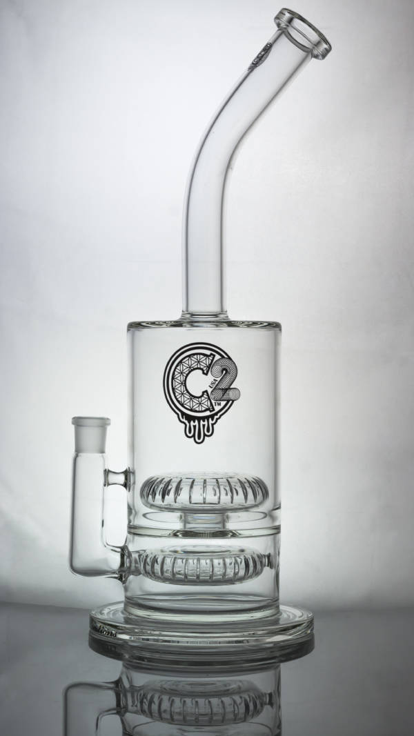 MSBR2B Double Showerhead Rig - C2 Custom Creations Glass