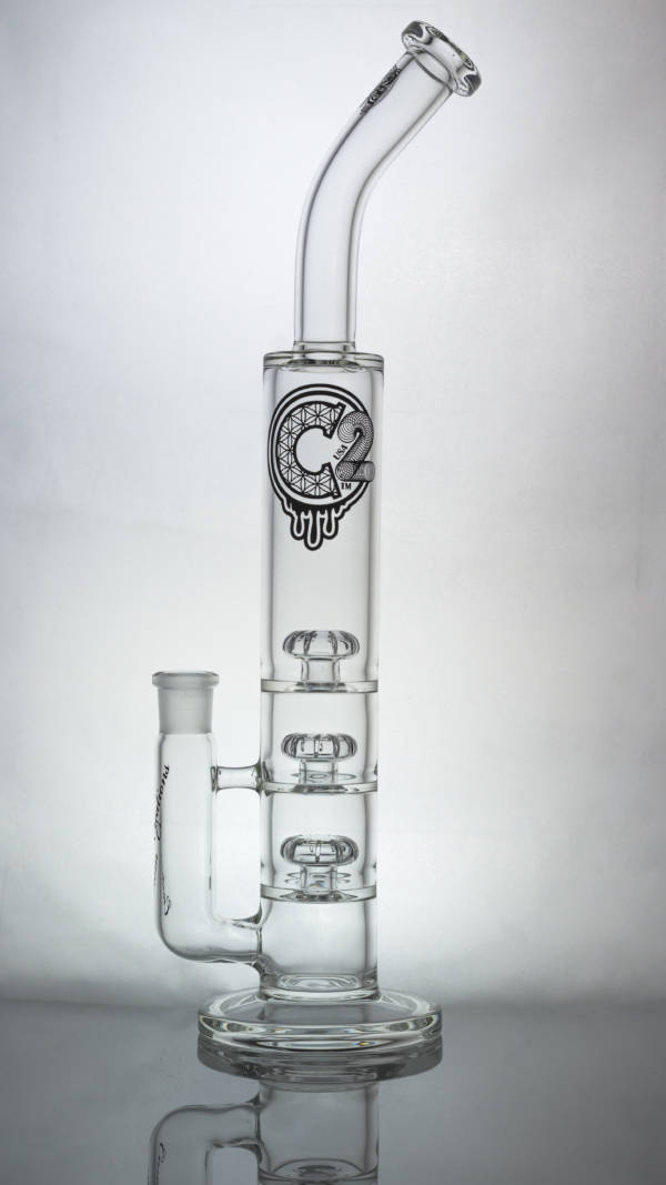 MT1B Micro | Triple Upside Down Shower Head Rig | C2 Custom Creations Glass Dab Rig
