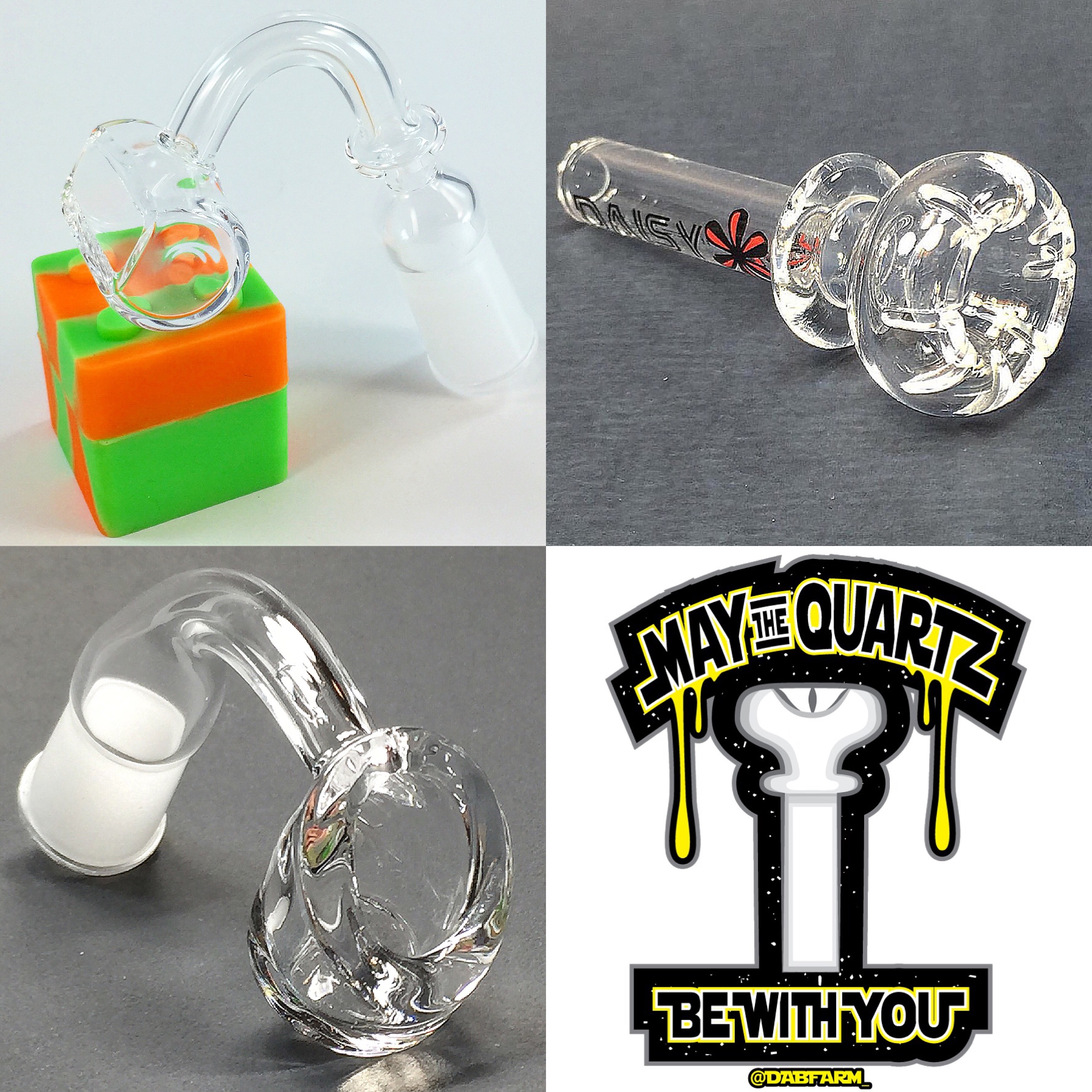 Quartz Nail Cleaning Bundle C2 Glass Qtip Jars + Tip Tech