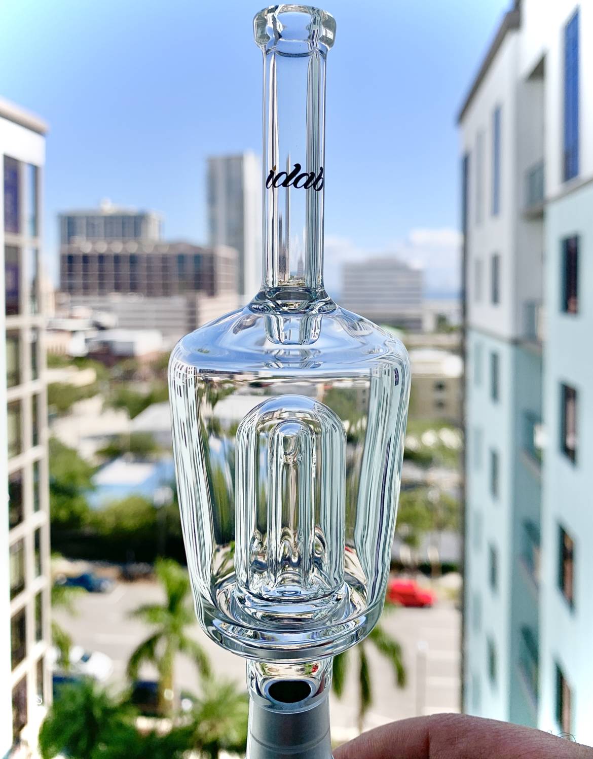 White-Huni-Badger-Portable-Enail-Huni-Bottle-Glass-Bubbler-Attachment-Lifestyle.jpg