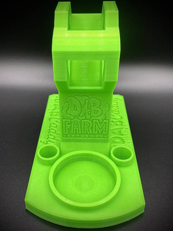 Huni Badger Dabbing Rig E-Nail Stand | UV Sensitive Green (Side).jpg
