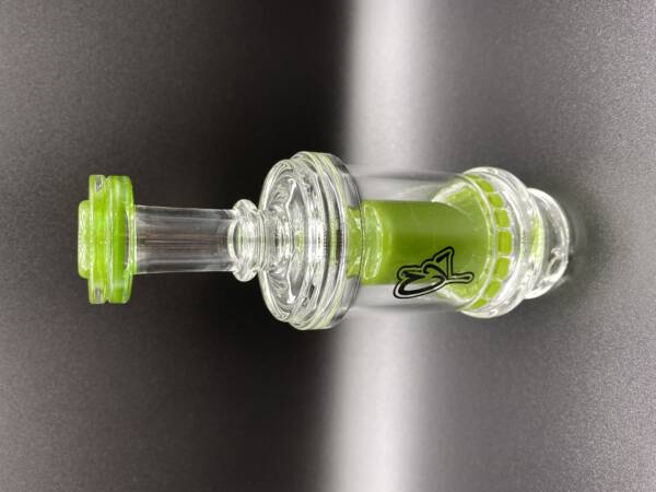 C2 Glass Mini Dab Rig | Focus V Carta Enail | UV Sensitive Olive Green