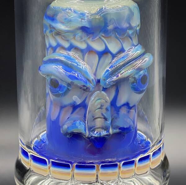 Custom Extraterrestrial UV Sensitive | C2 Glass Single Ratchet Dabbing Rig | Puffco Peak Enail (close up)
