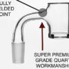 Terp Slurper Quartz Banger | Fully Welded Joint (Demo) | DabFarm Premium Grade