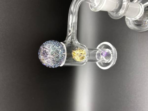 Terp Slurper Quartz Banger + Purple Crushed Opal Terp Marble Kit | Fully Welded Joint | DabFarm Premium Grade