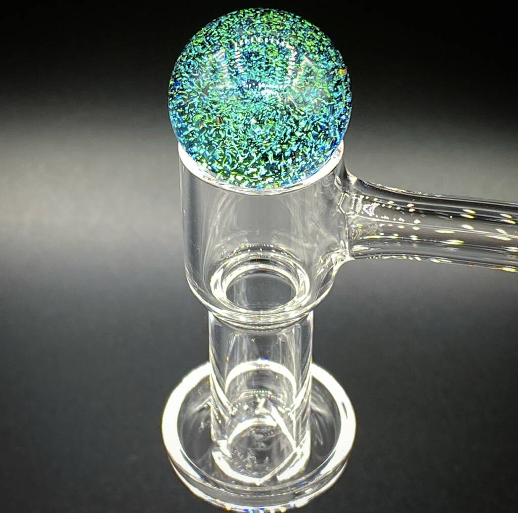 Terp Slurper Quartz Banger Marble Carb Cap Aquamarine