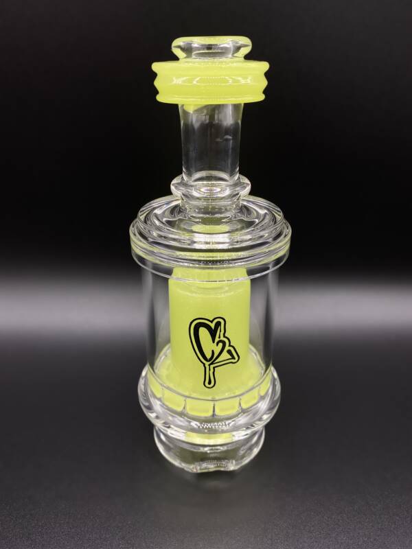 Puffco Peak Pro Glass Attachment | C2 Custom Creations Glass | Limited Edition CFL Key Lime Pie | Slanted Top