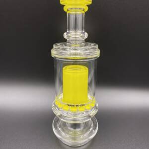 Puffco Peak Pro Glass Attachment | C2 Custom Creations Glass | Limited Edition UV Sensitive Lemon Meringue Pie | Straight Top