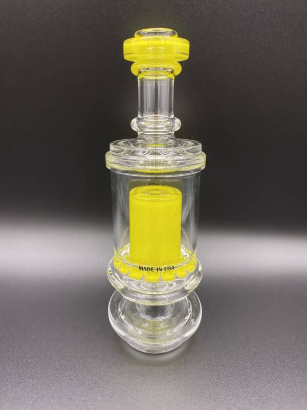 Puffco Peak Pro Glass Attachment | C2 Custom Creations Glass | Limited Edition UV Sensitive Lemon Meringue Pie | Straight Top