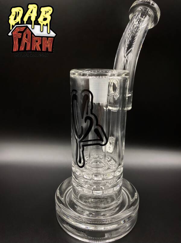 BRB50-DR Double Ratchet | C2 Custom Creations Glass Dab Rig | Clear