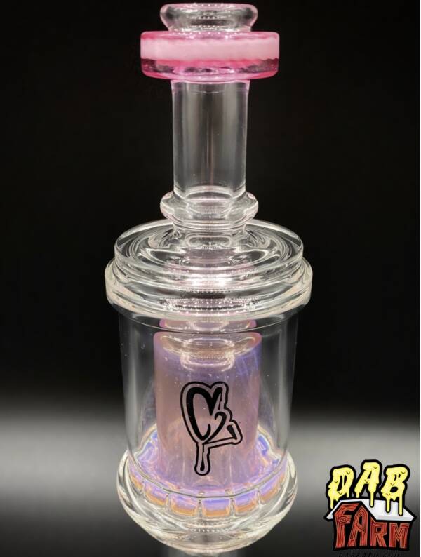 Dr. Dabber EVO | Single Ratchet Mini Rig | C2 Custom Creations Glass | UV Sensitive Pink Violet