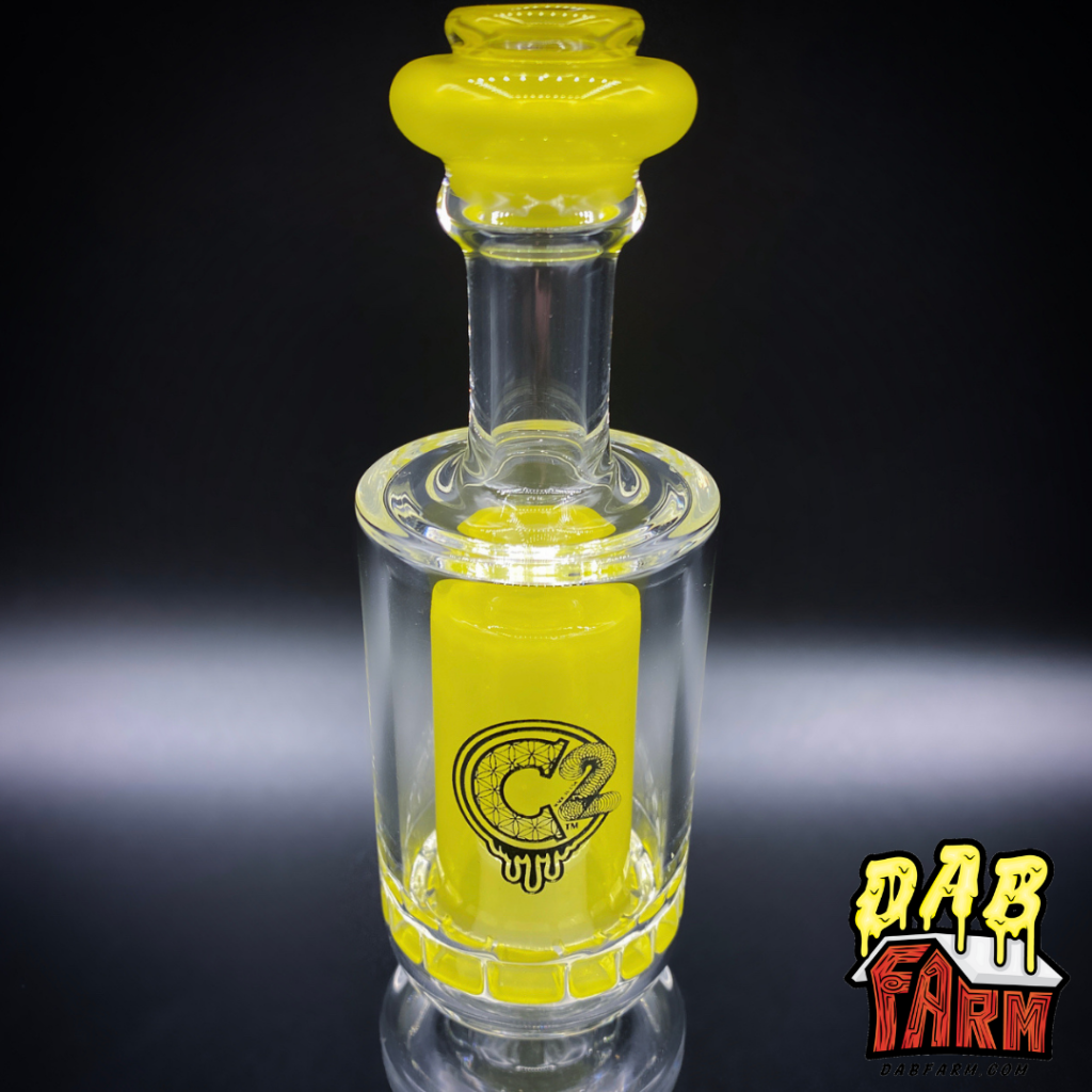 V2 Recessed C2 Glass Mini Dab Rig Limited Edition Color Huni Badger