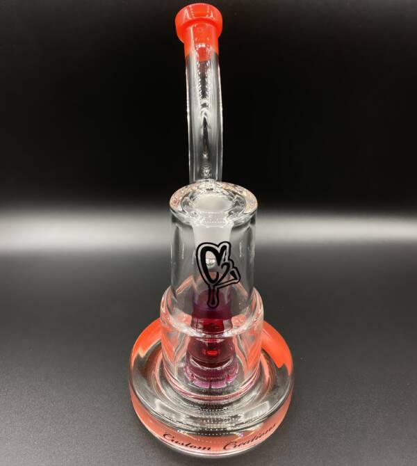 C2 Custom Creations | SP1 Mini Dab Rig | UV Sensitive Cherry - Strawberry Rhubarb