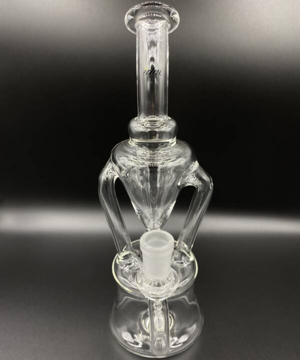 iDab Glass Dual Recycler Rig | Limited Edition | Clear Color (front)